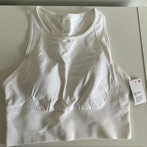 NWT lululemon white ebb to train bra